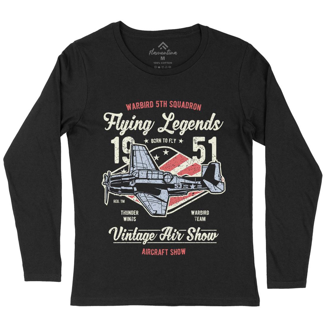 Flying Legends Womens Long Sleeve T-Shirt Vehicles A664