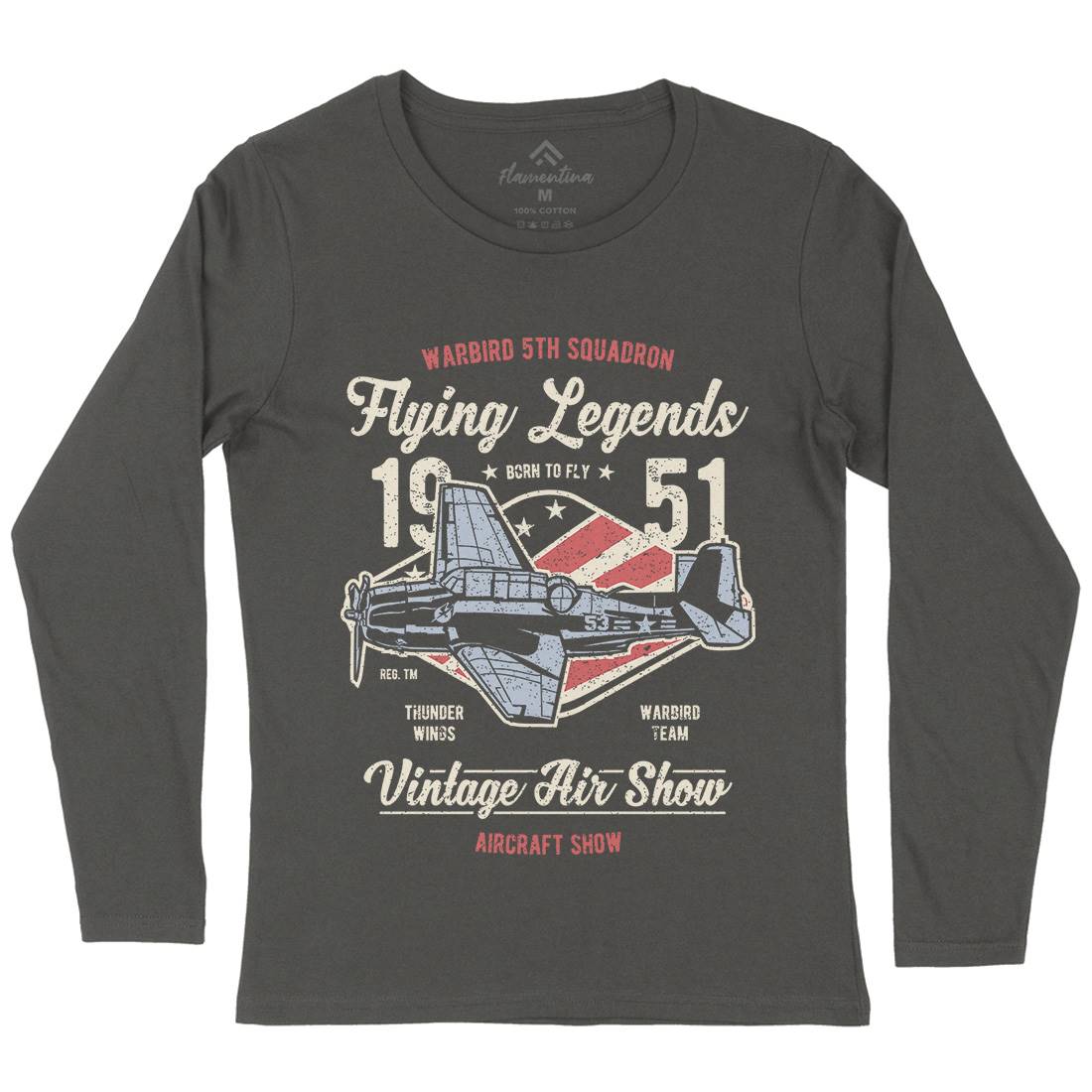 Flying Legends Womens Long Sleeve T-Shirt Vehicles A664