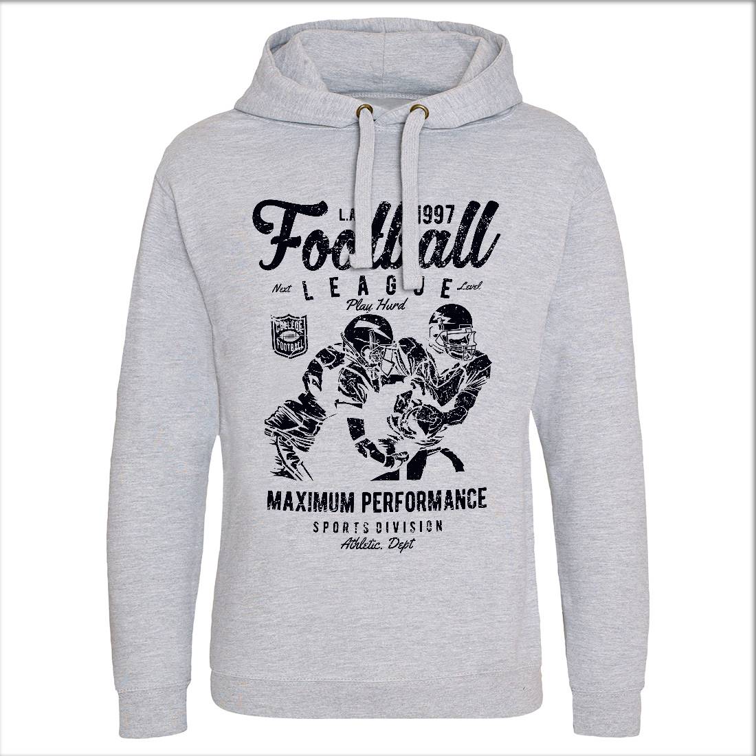 Football League Mens Hoodie Without Pocket Sport A665