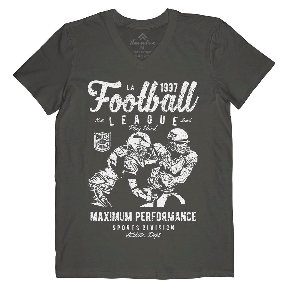 Football League Mens V-Neck T-Shirt Sport A665
