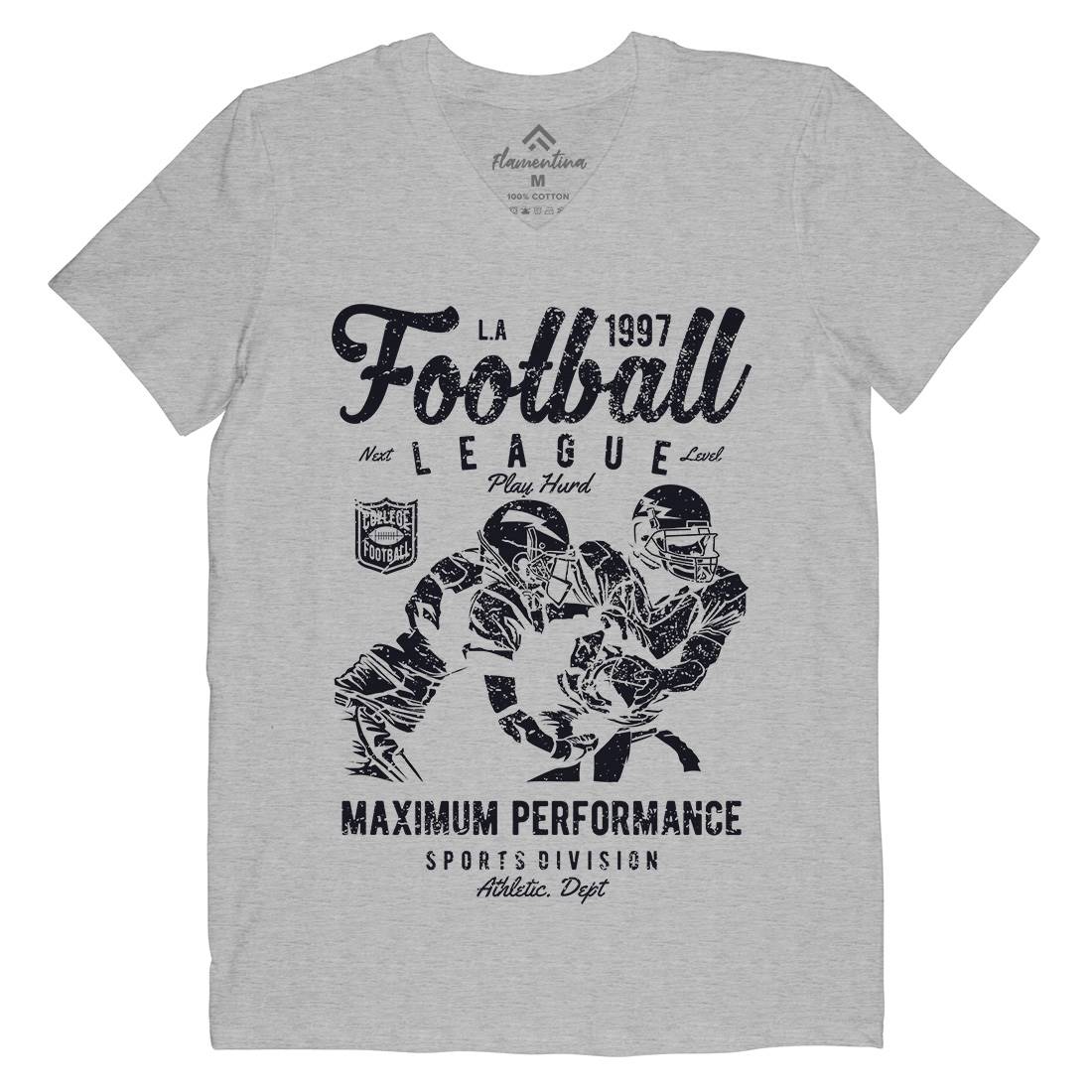 Football League Mens V-Neck T-Shirt Sport A665