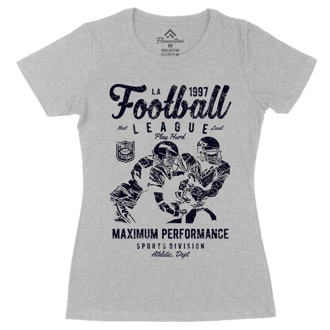 Football League Womens Organic Crew Neck T-Shirt Sport A665