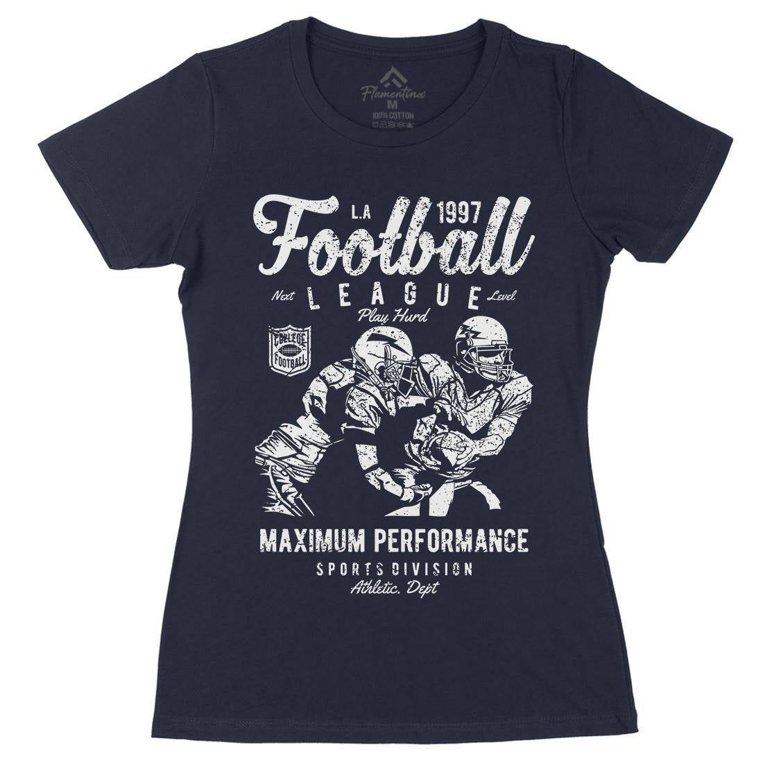 Football League Womens Organic Crew Neck T-Shirt Sport A665