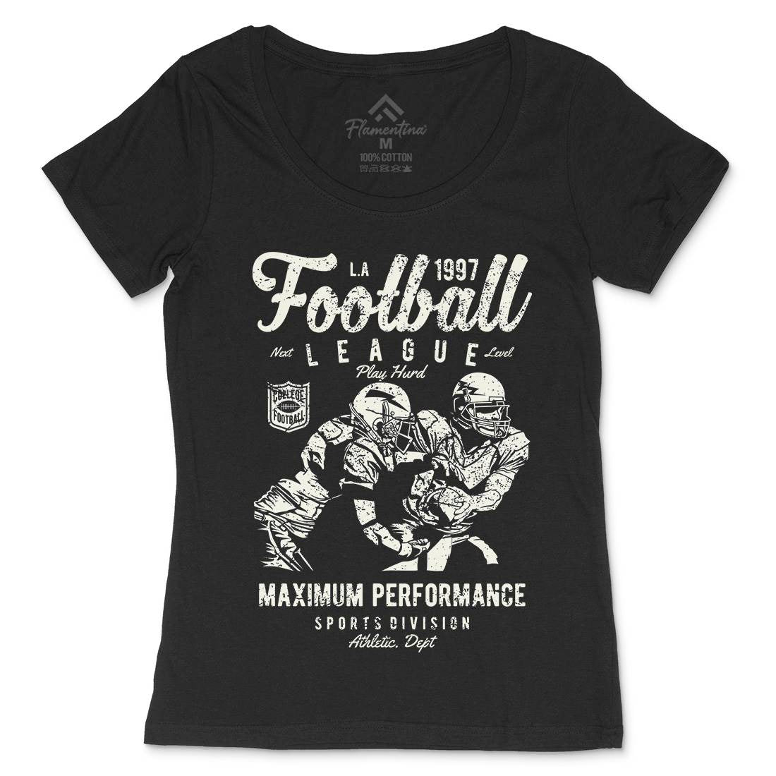 Football League Womens Scoop Neck T-Shirt Sport A665