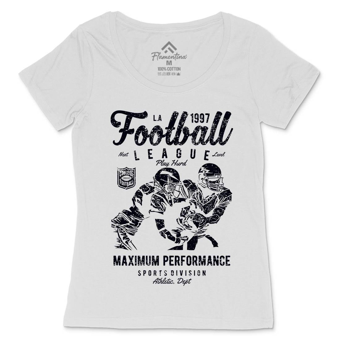 Football League Womens Scoop Neck T-Shirt Sport A665
