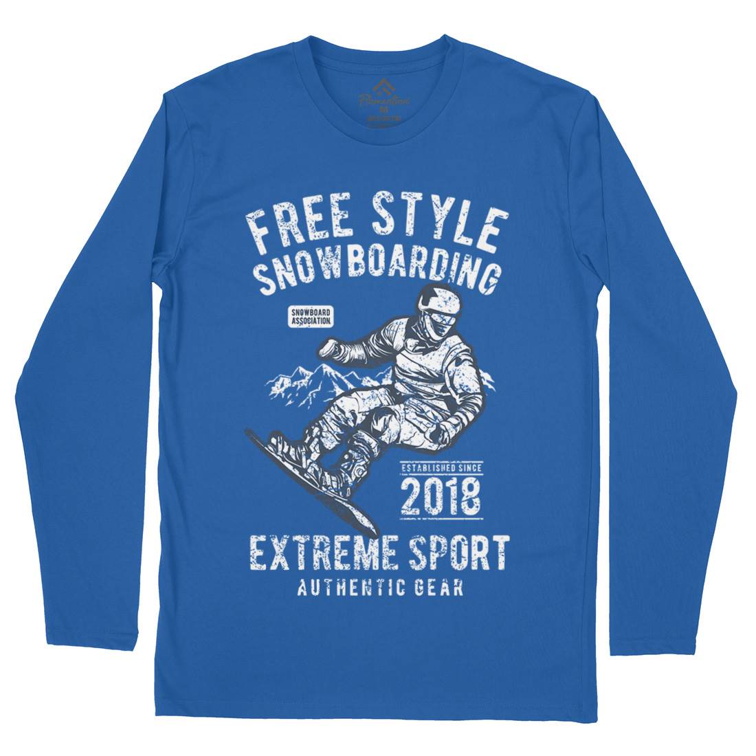 Free Style Snowboarding Mens Long Sleeve T-Shirt Sport A666