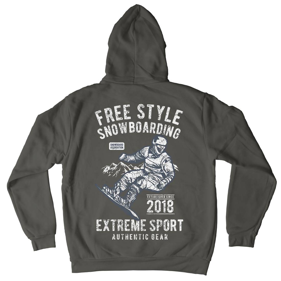 Free Style Snowboarding Mens Hoodie With Pocket Sport A666