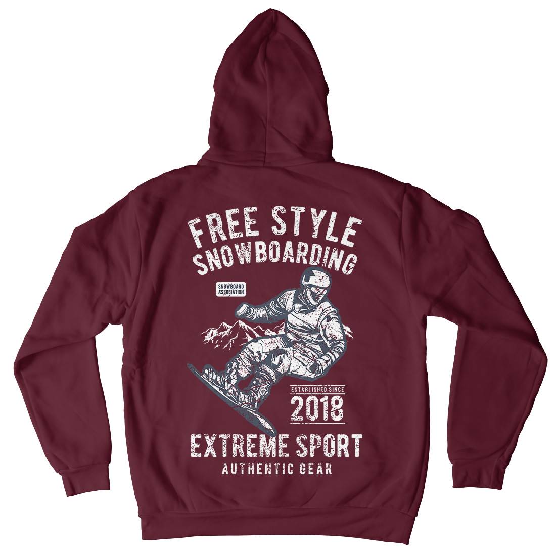 Free Style Snowboarding Mens Hoodie With Pocket Sport A666