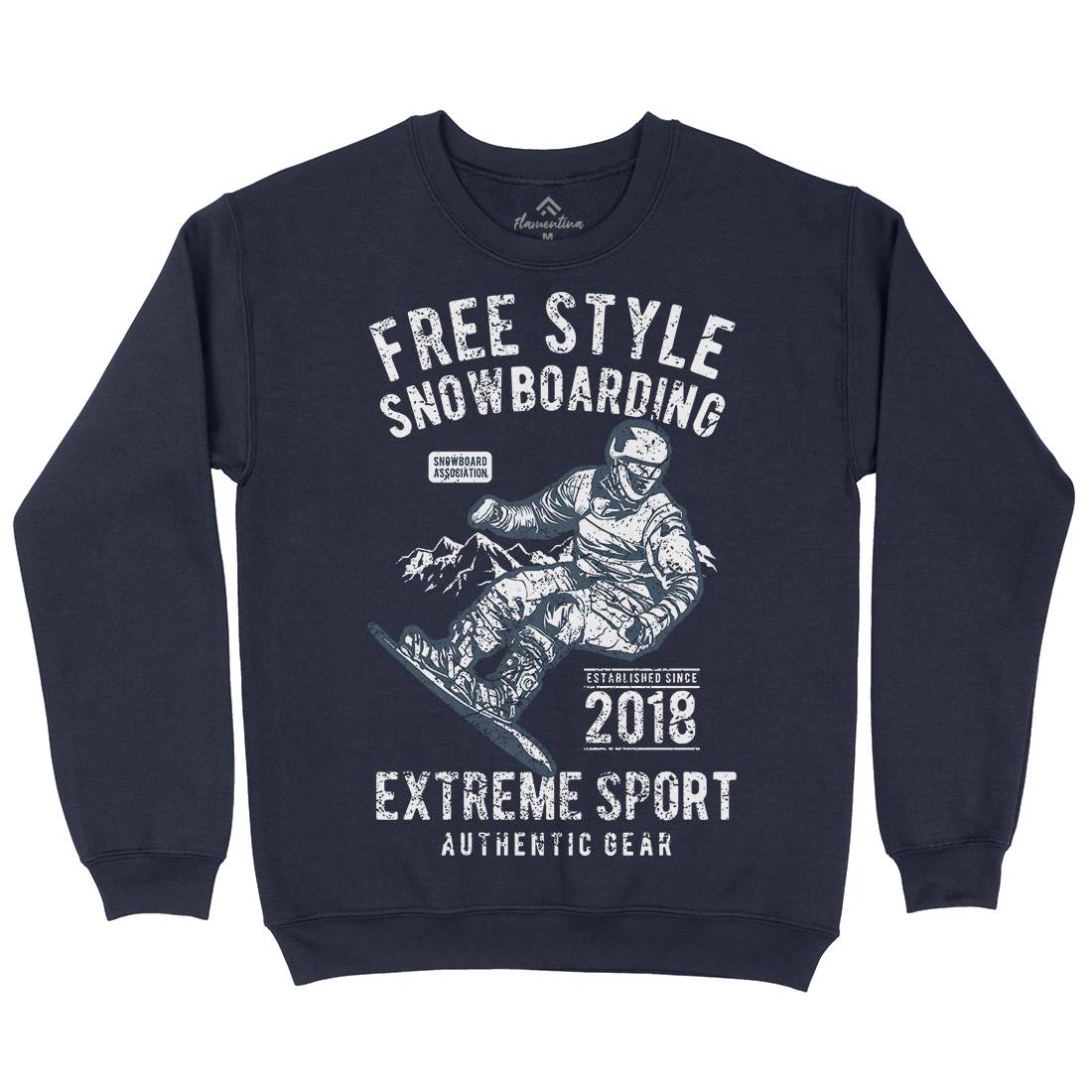 Free Style Snowboarding Kids Crew Neck Sweatshirt Sport A666