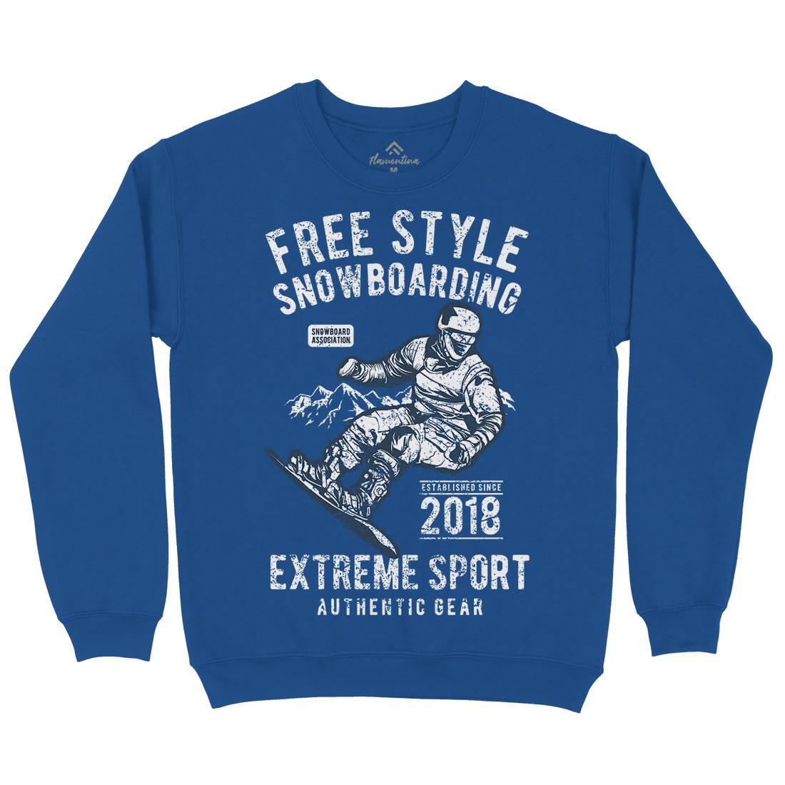 Free Style Snowboarding Mens Crew Neck Sweatshirt Sport A666