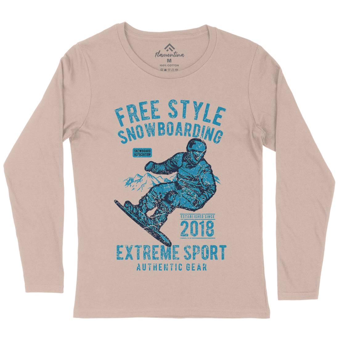 Free Style Snowboarding Womens Long Sleeve T-Shirt Sport A666