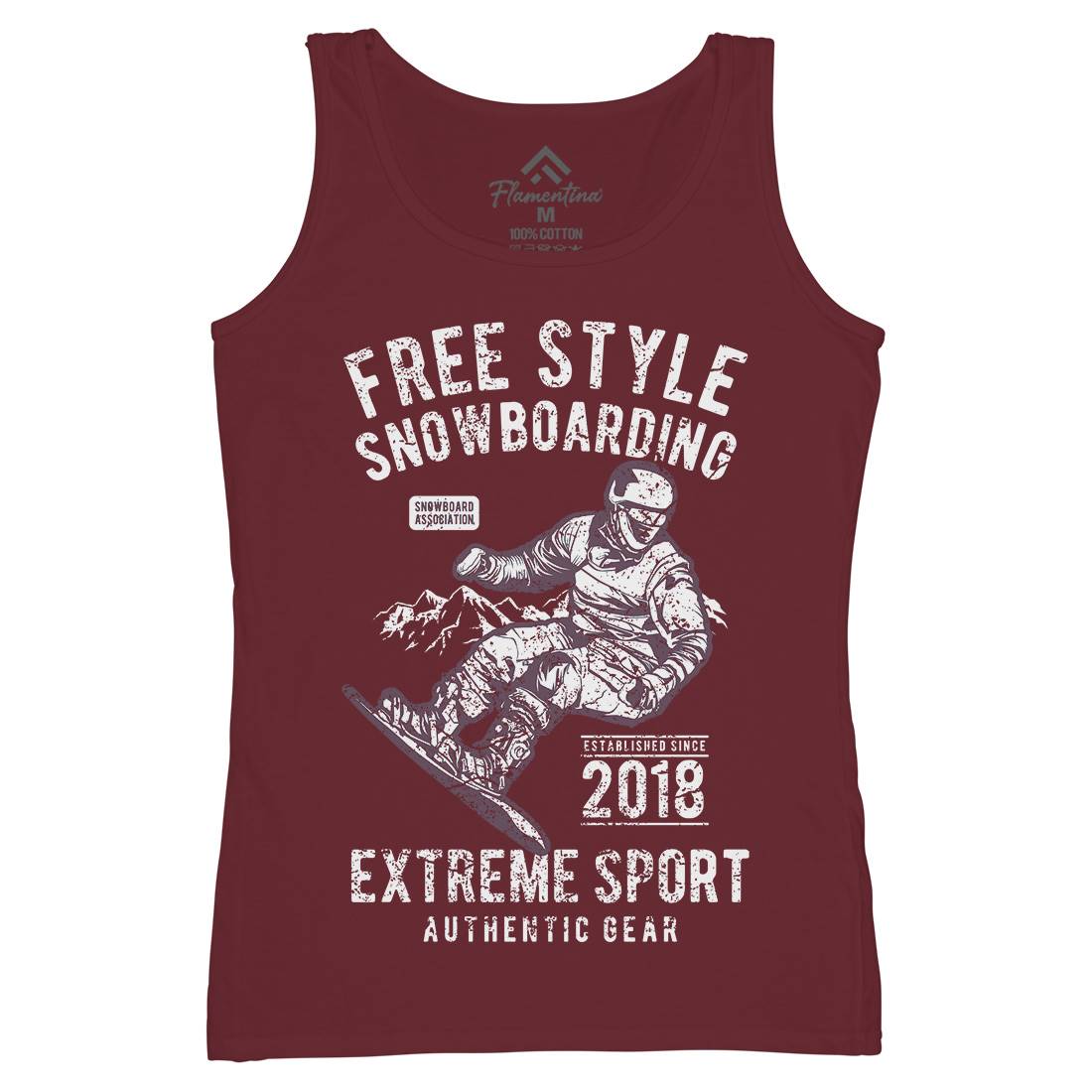 Free Style Snowboarding Womens Organic Tank Top Vest Sport A666