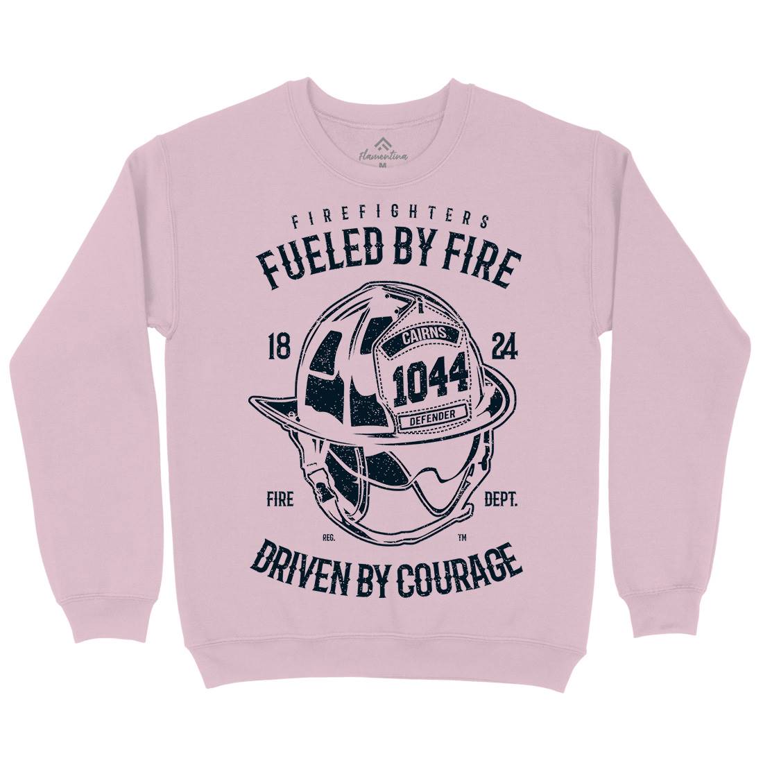 Fuelled By Fire Kids Crew Neck Sweatshirt Firefighters A667