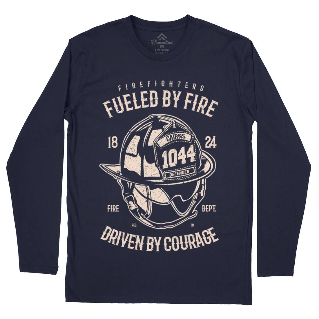 Fuelled By Fire Mens Long Sleeve T-Shirt Firefighters A667
