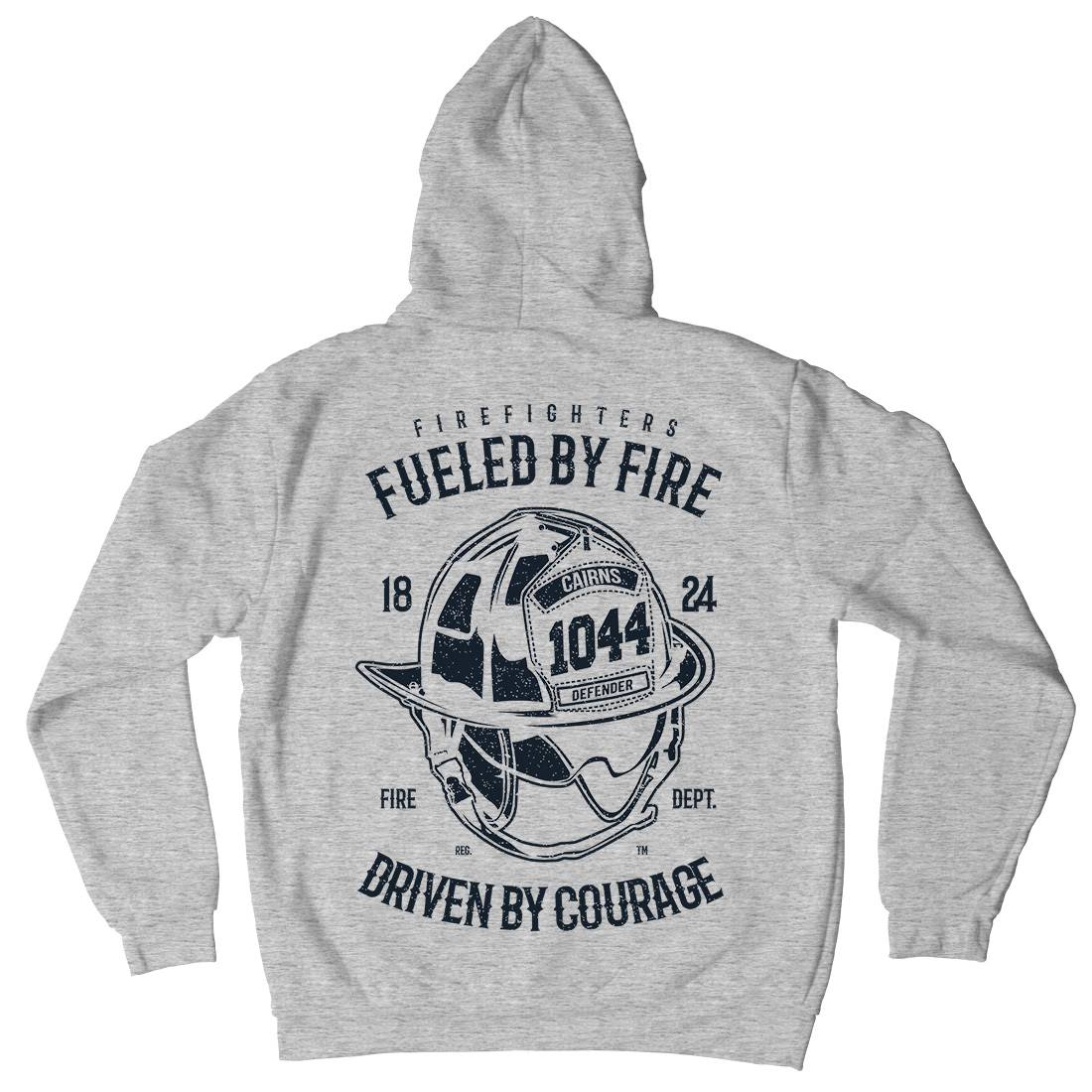 Fuelled By Fire Mens Hoodie With Pocket Firefighters A667