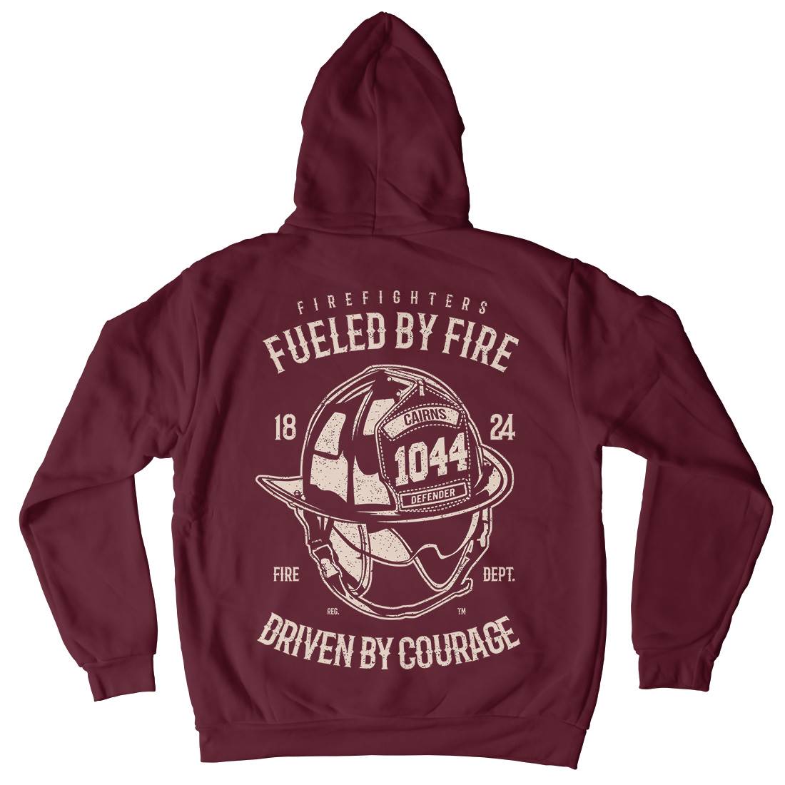 Fuelled By Fire Mens Hoodie With Pocket Firefighters A667