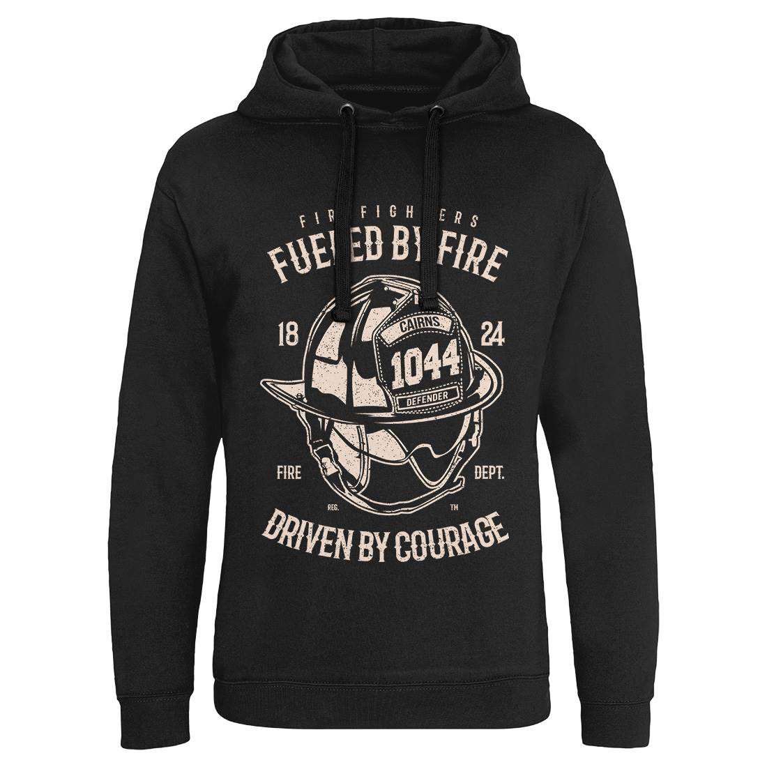 Fuelled By Fire Mens Hoodie Without Pocket Firefighters A667