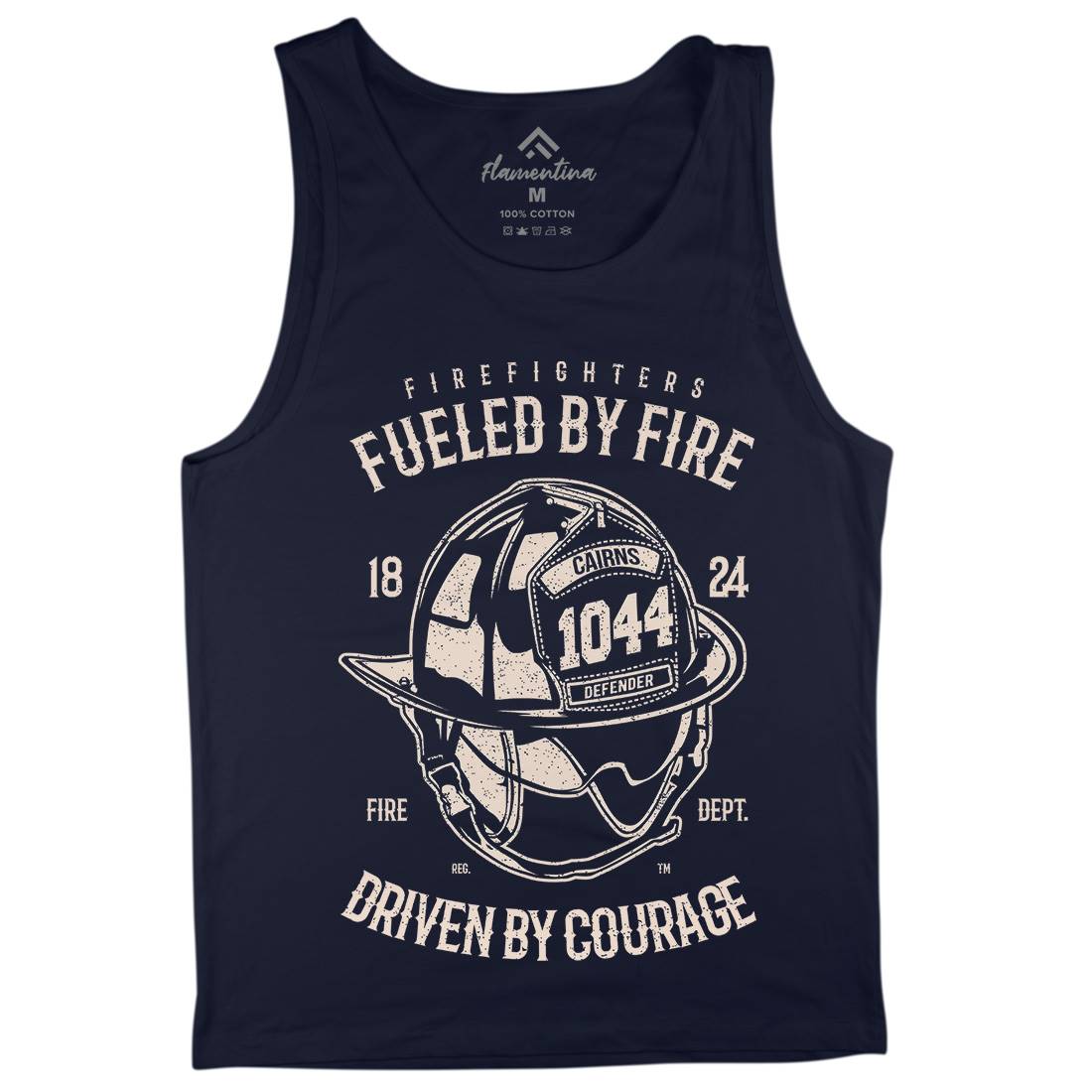 Fuelled By Fire Mens Tank Top Vest Firefighters A667