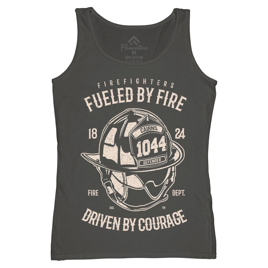 Fuelled By Fire Womens Organic Tank Top Vest Firefighters A667
