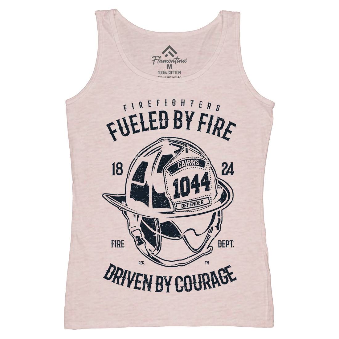 Fuelled By Fire Womens Organic Tank Top Vest Firefighters A667