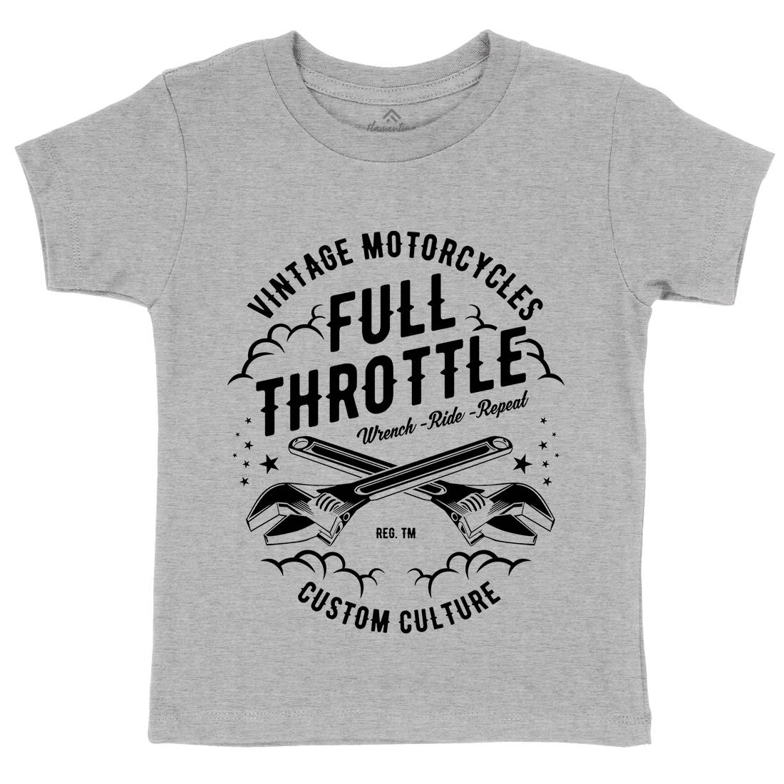 Full Throttle Kids Organic Crew Neck T-Shirt Motorcycles A668