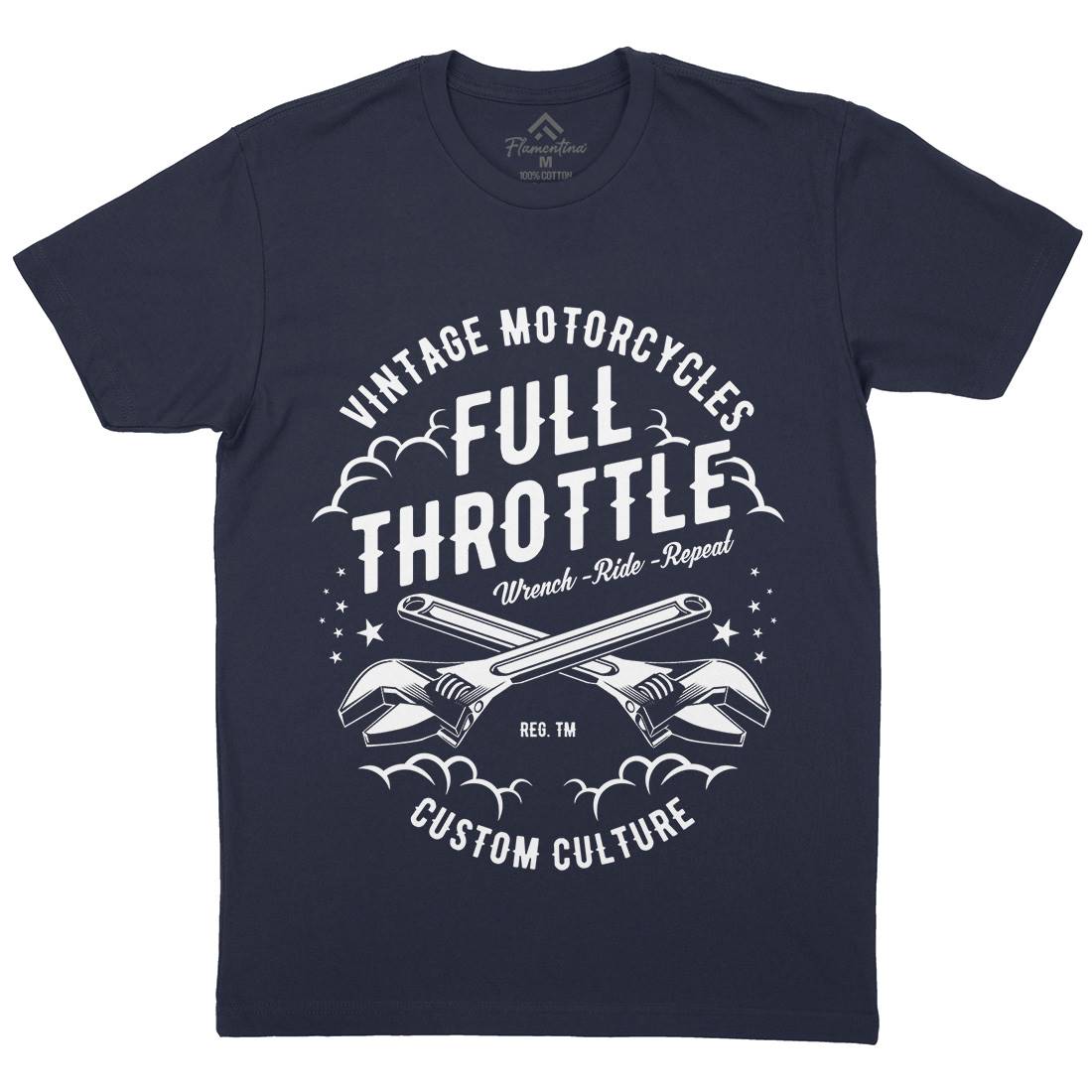 Full Throttle Mens Crew Neck T-Shirt Motorcycles A668