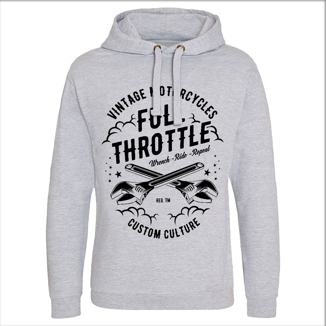 Full Throttle Mens Hoodie Without Pocket Motorcycles A668
