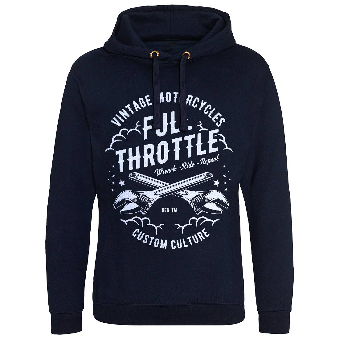 Full Throttle Mens Hoodie Without Pocket Motorcycles A668