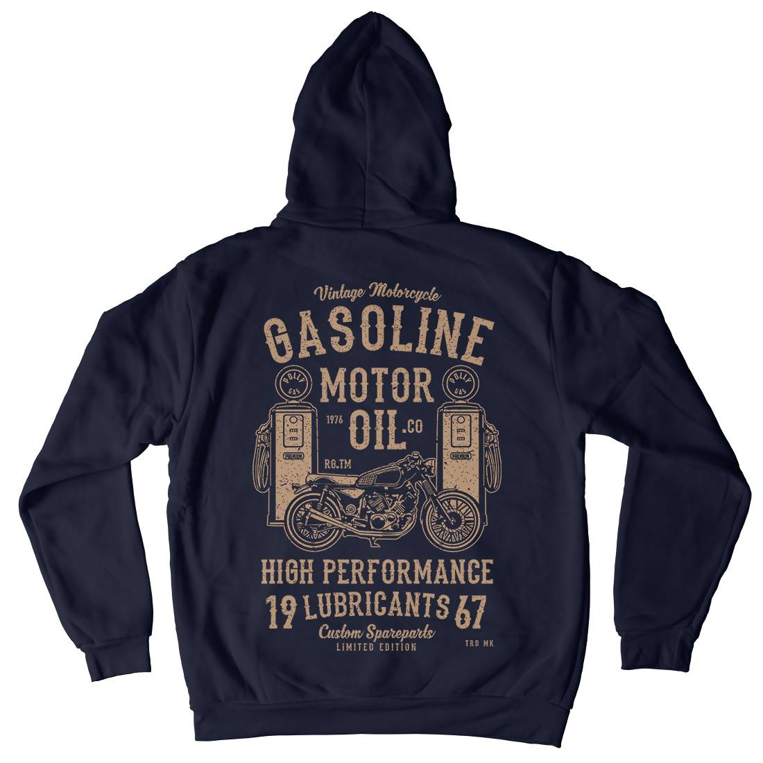 Gasoline Motor Oil Mens Hoodie With Pocket Motorcycles A669