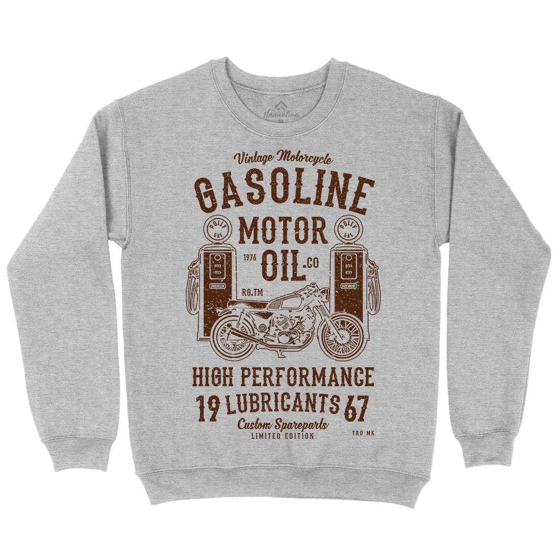 Gasoline Motor Oil Mens Crew Neck Sweatshirt Motorcycles A669