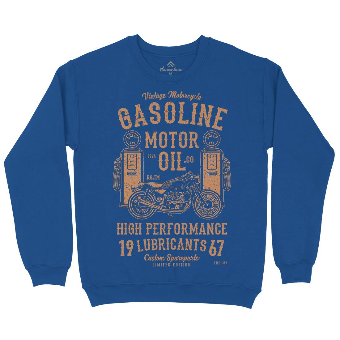 Gasoline Motor Oil Mens Crew Neck Sweatshirt Motorcycles A669