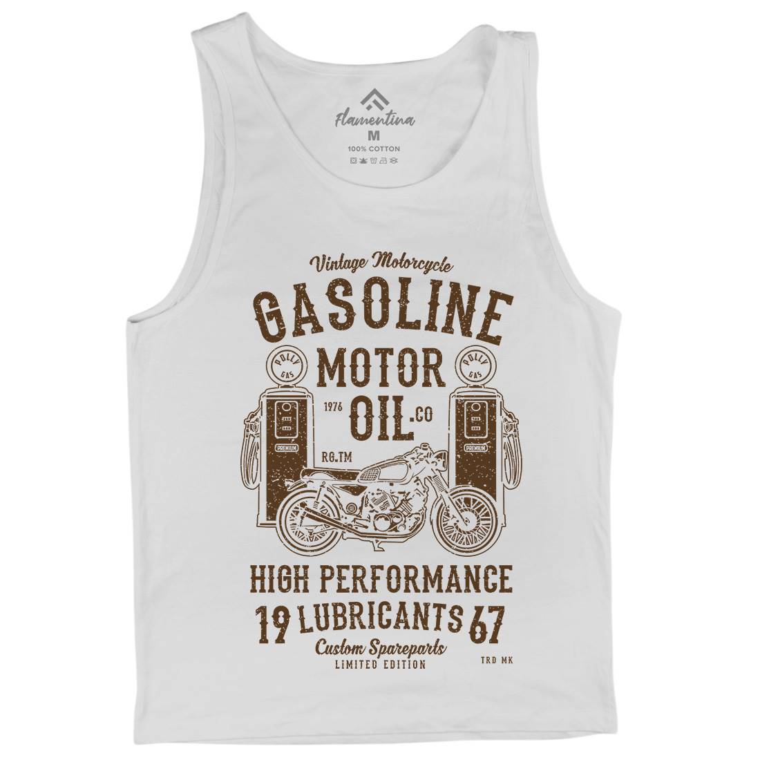 Gasoline Motor Oil Mens Tank Top Vest Motorcycles A669