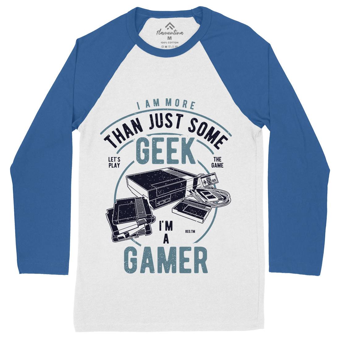 Gamer Mens Long Sleeve Baseball T-Shirt Geek A670