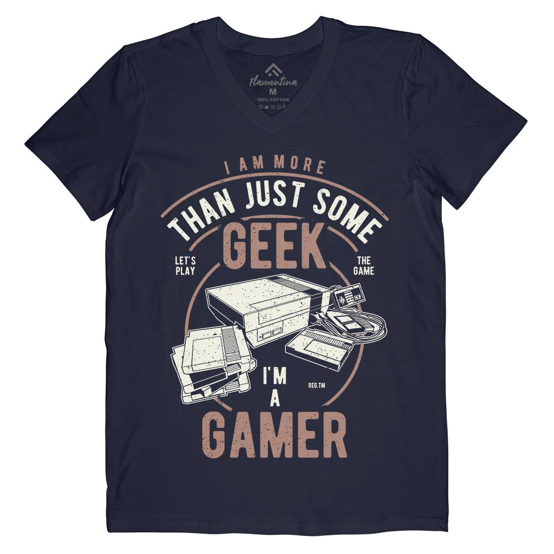 Gamer Mens Organic V-Neck T-Shirt Geek A670