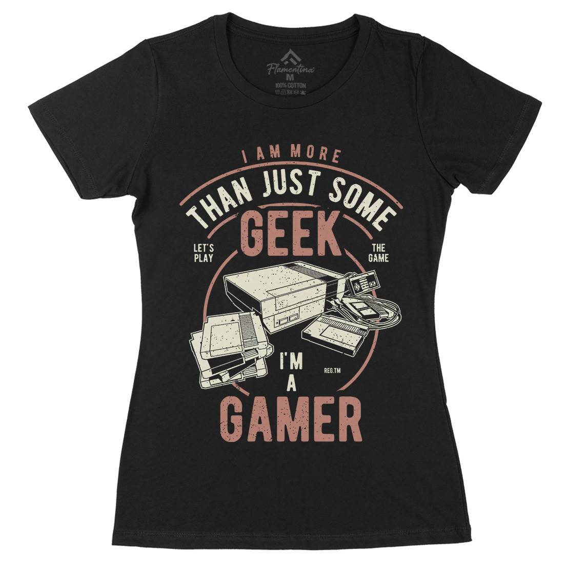 Gamer Womens Organic Crew Neck T-Shirt Geek A670