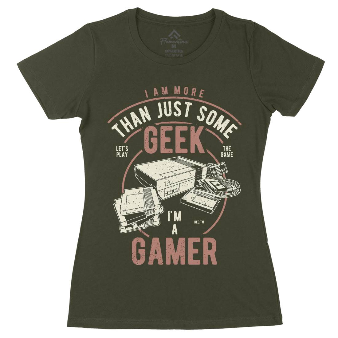 Gamer Womens Organic Crew Neck T-Shirt Geek A670