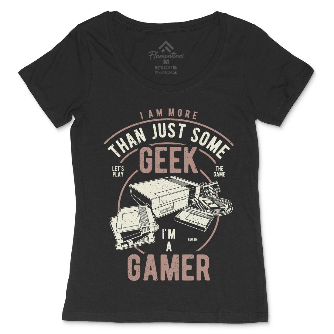 Gamer Womens Scoop Neck T-Shirt Geek A670