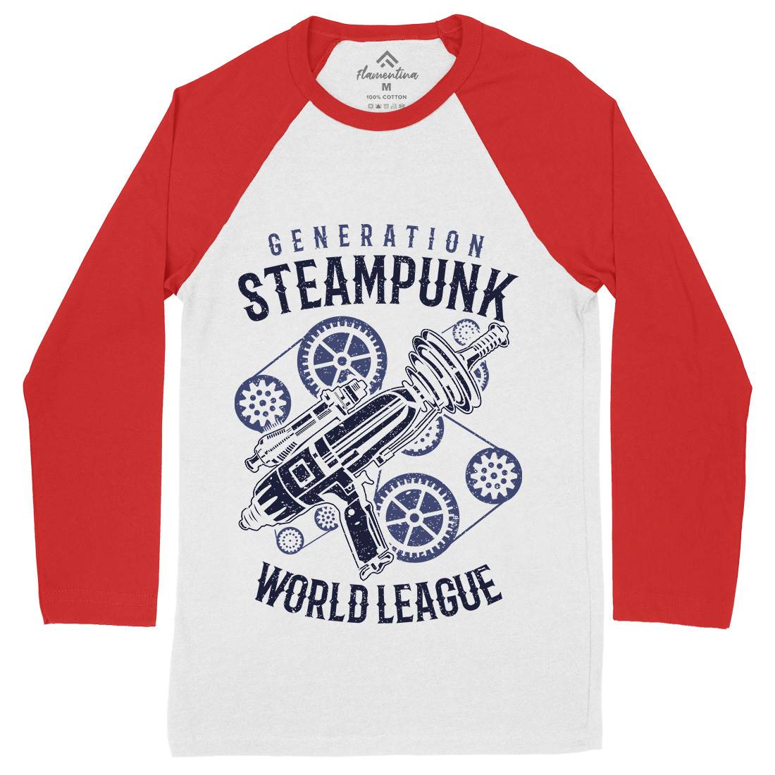 Generation Mens Long Sleeve Baseball T-Shirt Steampunk A671