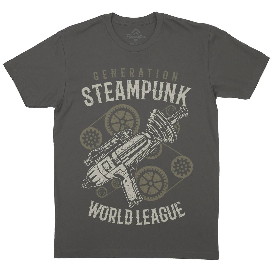Generation Mens Crew Neck T-Shirt Steampunk A671