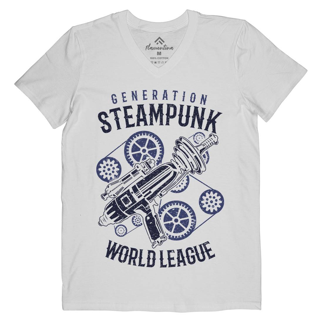 Generation Mens Organic V-Neck T-Shirt Steampunk A671