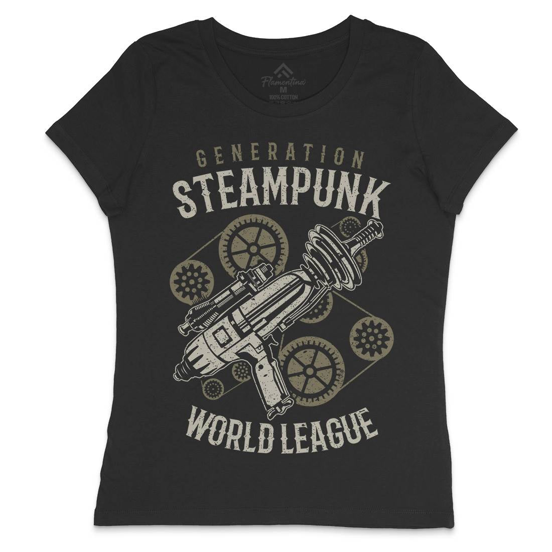 Generation Womens Crew Neck T-Shirt Steampunk A671