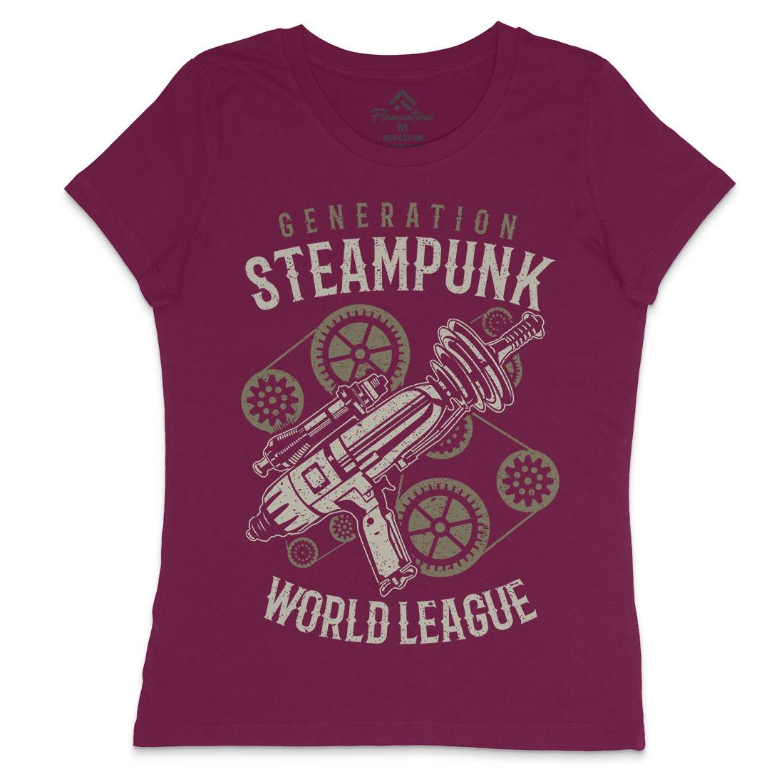 Generation Womens Crew Neck T-Shirt Steampunk A671