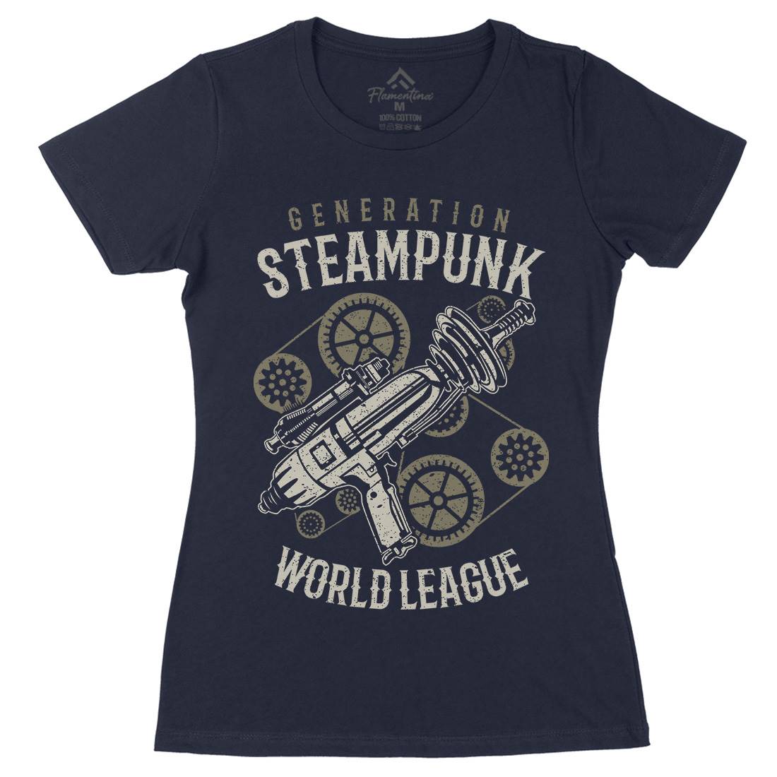 Generation Womens Organic Crew Neck T-Shirt Steampunk A671