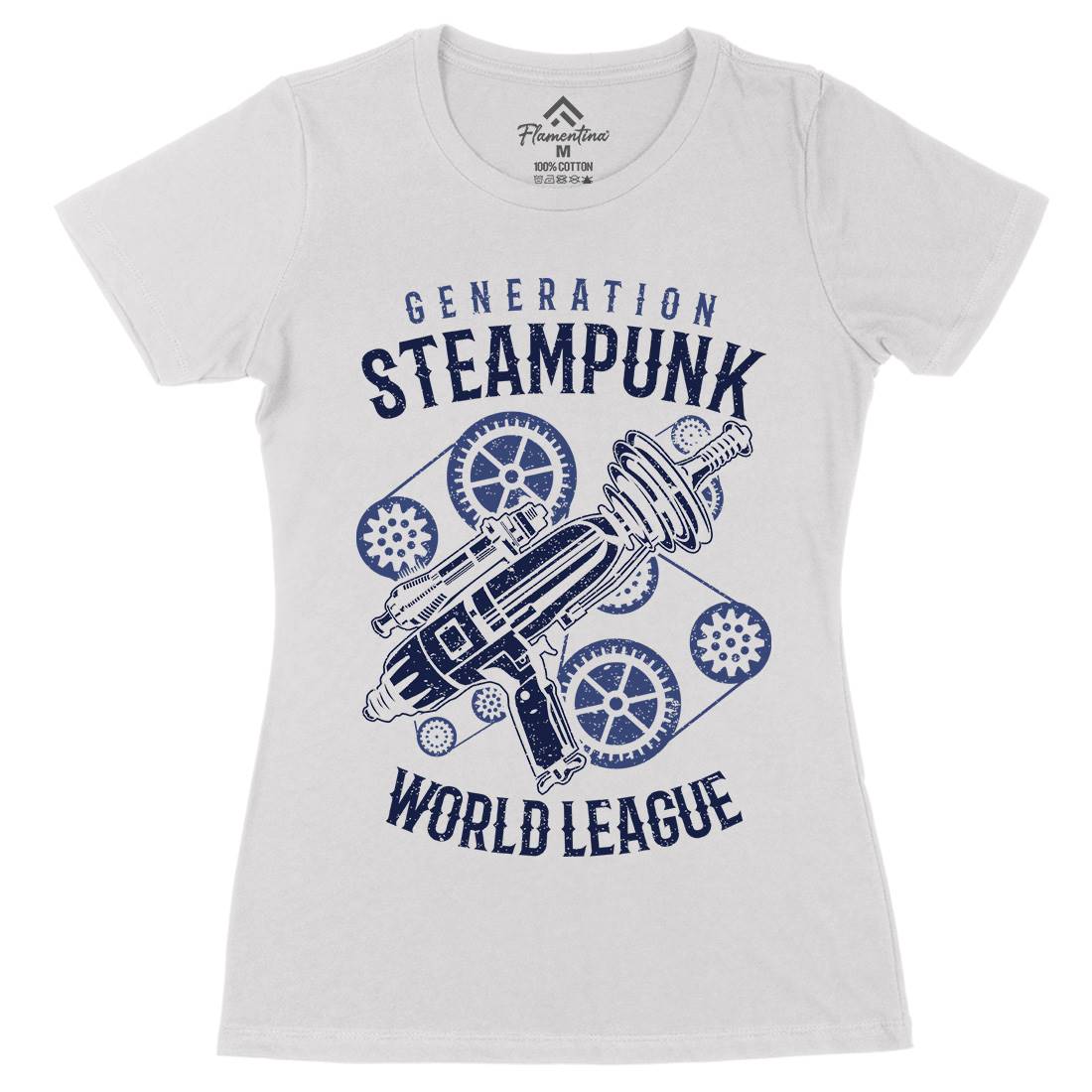 Generation Womens Organic Crew Neck T-Shirt Steampunk A671