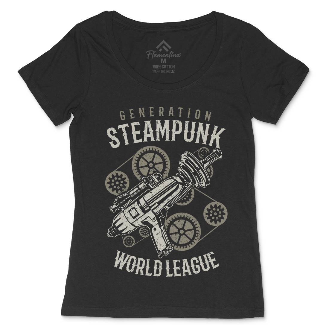 Generation Womens Scoop Neck T-Shirt Steampunk A671