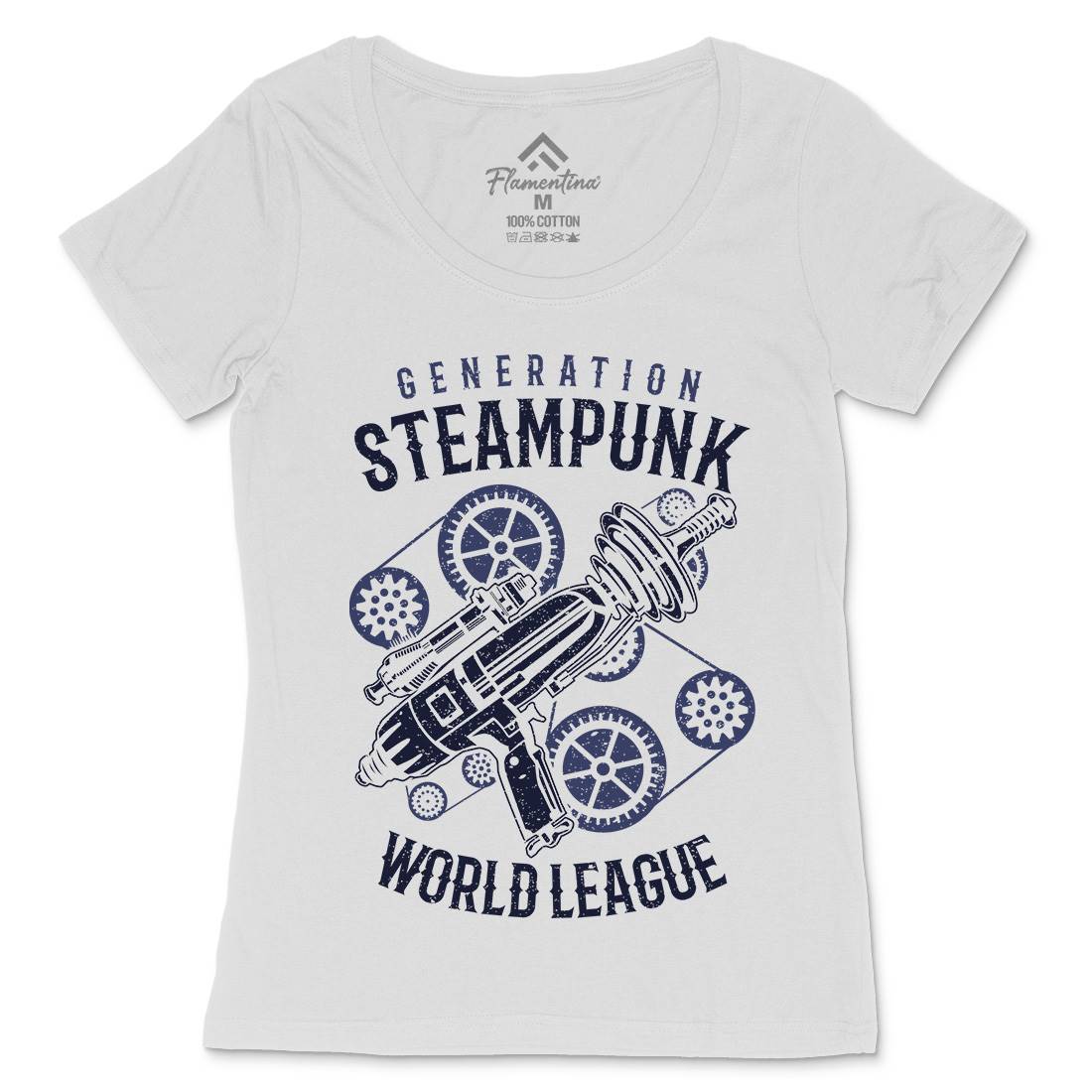 Generation Womens Scoop Neck T-Shirt Steampunk A671