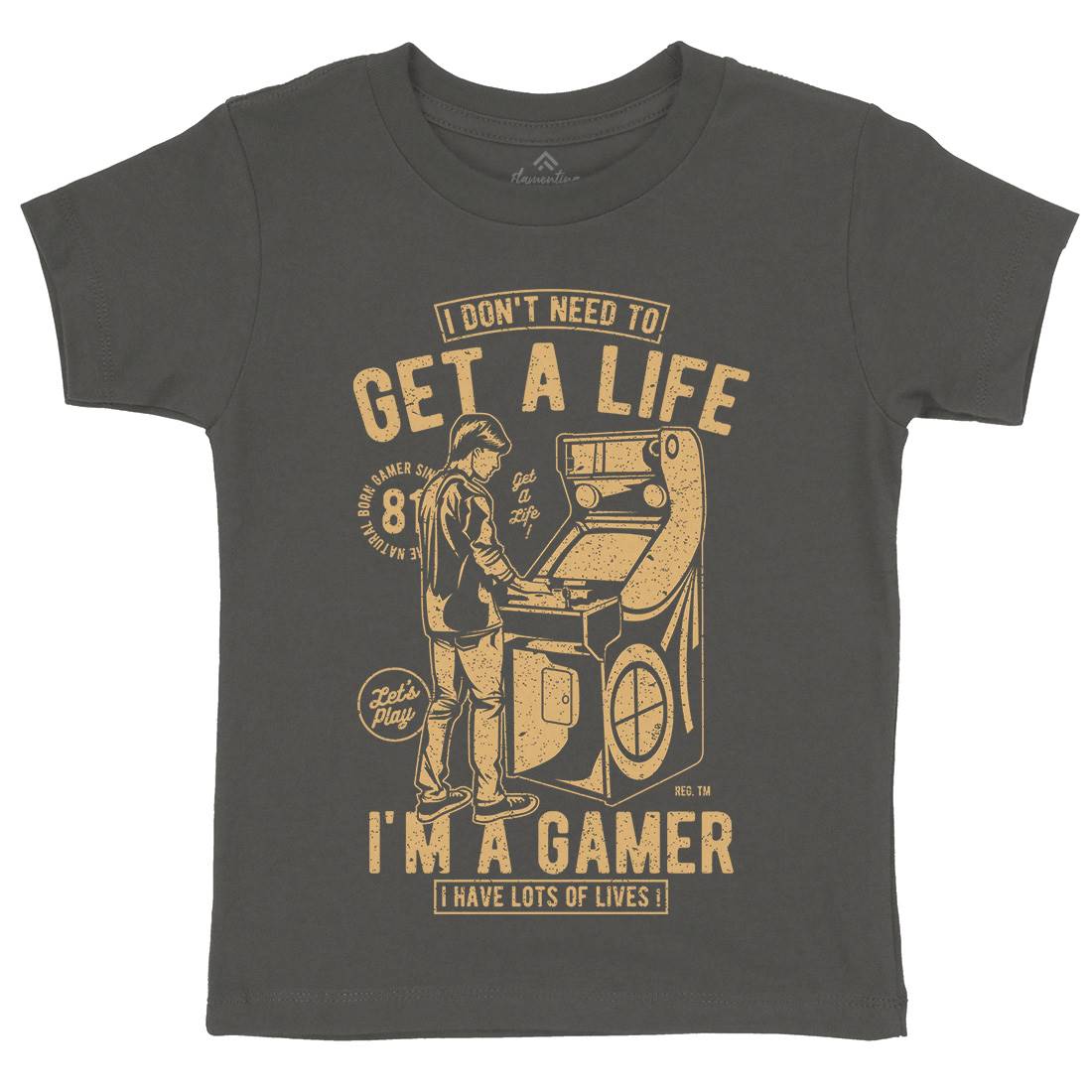 Get A Life Kids Crew Neck T-Shirt Geek A672
