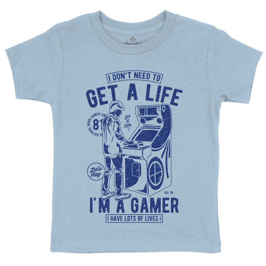 Get A Life Kids Organic Crew Neck T-Shirt Geek A672