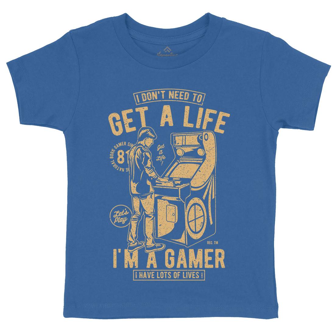Get A Life Kids Organic Crew Neck T-Shirt Geek A672