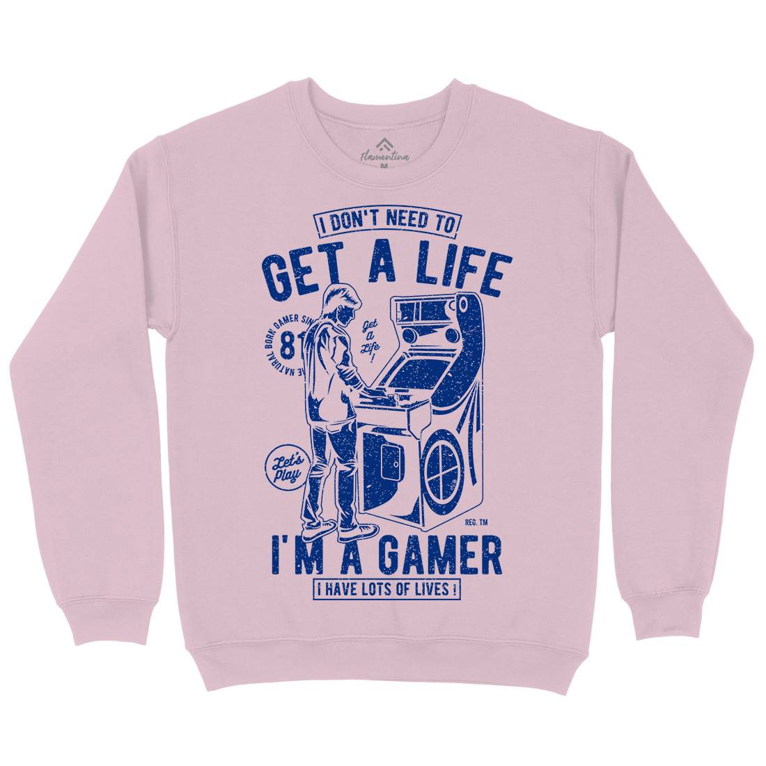 Get A Life Kids Crew Neck Sweatshirt Geek A672